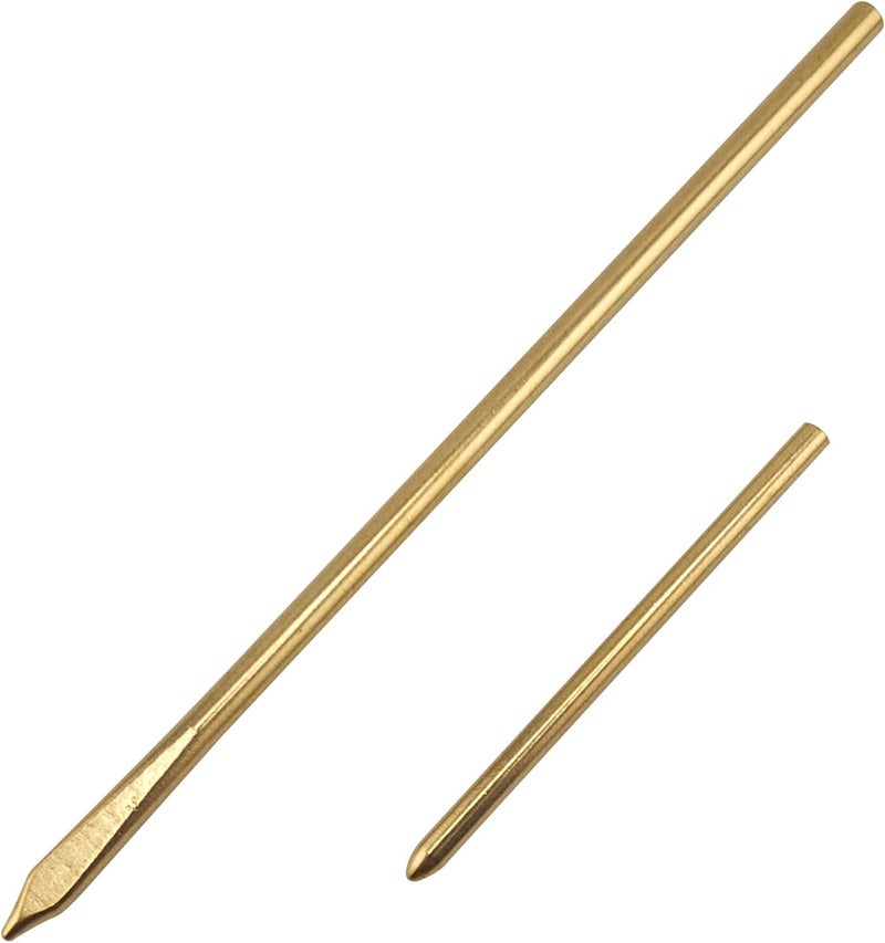 ALLCLEAN 2Pcs Brass Sewing Leather Needles - Manual Lacing Threading Tool for Hand Stitching - Long Jumbo Lacing Needles - Image 1